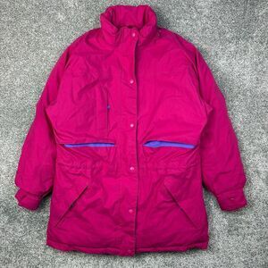 Vintage Eddie Bauer Goose Down‎ Parka Jacket Mens Large Pink Goretex Waterproof